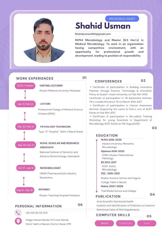 write modern resume, CV and cover letter