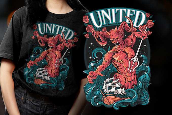 create custom illustration artwork design for tshirt