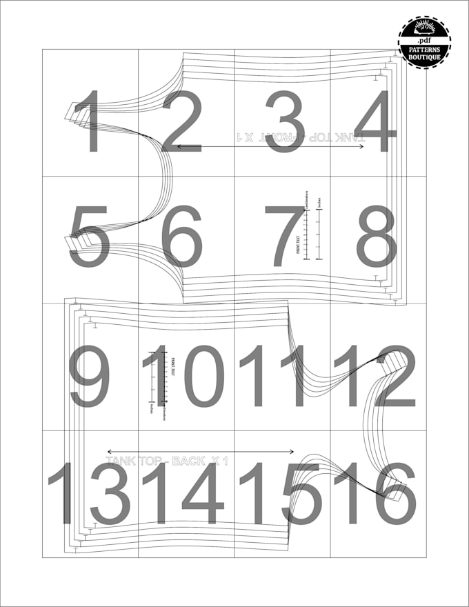 Create digital sewing pattern,size grading and home print by Sewingpattern2 Fiverr