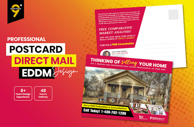 design postcard,  eddm postcard, direct mail eddm, real estate postcard