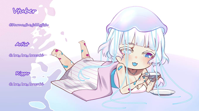 draw redy to rig adorable chibi vtuber model for you