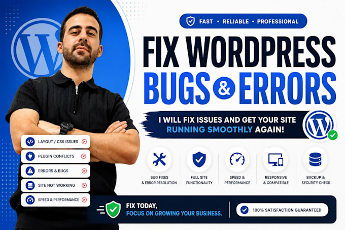fix wordpress website bugs and errors