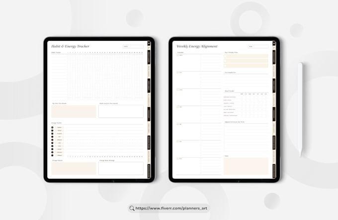design digital planner templates, custom digital journals