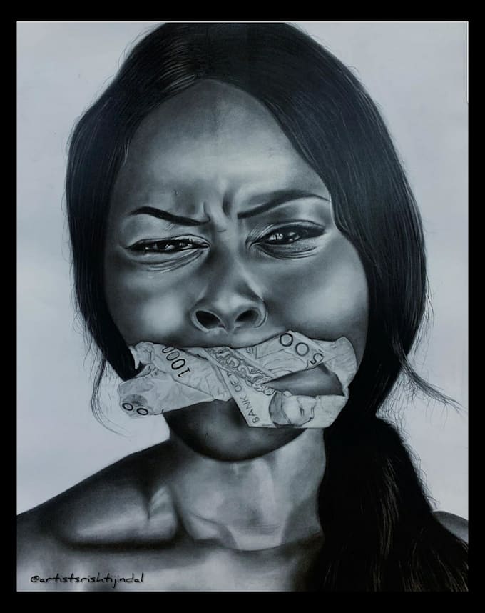 make charcoal sketch portraits