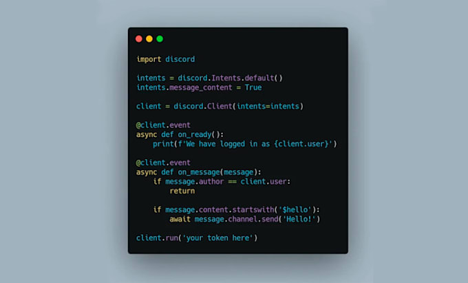 Make a discord bot using python by Ibrahemgamel | Fiverr
