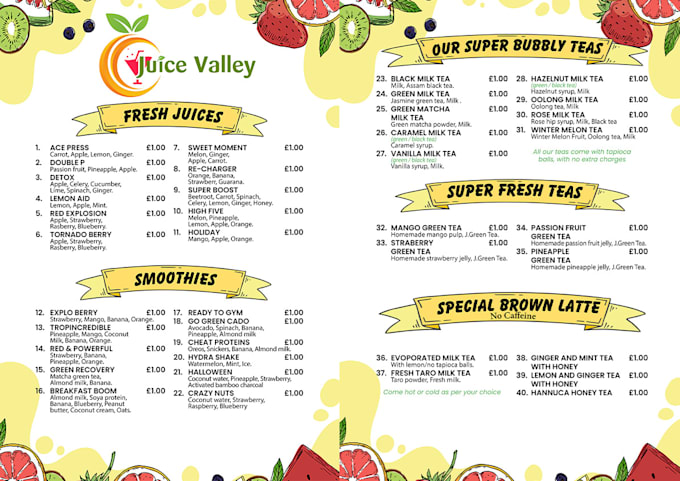 design a3, a4, a5 menu and flyer also with any custom size