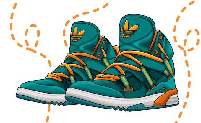 be vectorizing a shoe and footwear design