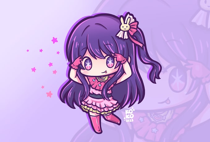 draw chibi anime character in cute style