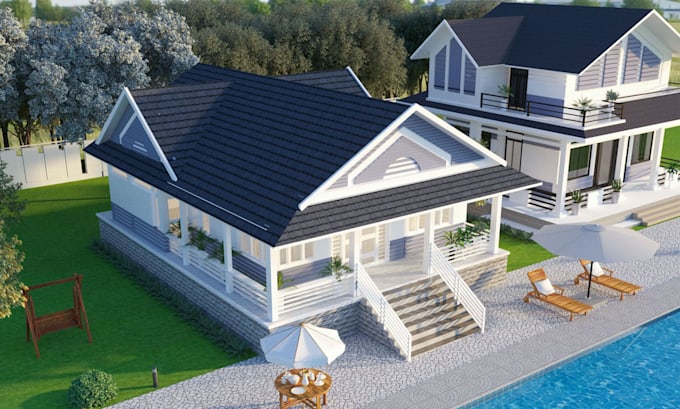 create 3d model, exterior , interior render 3d floor plan