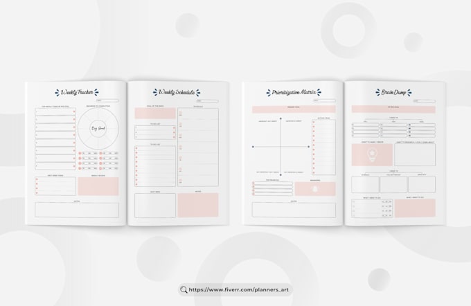 design custom printable planner, printable journal, calendar or notebook