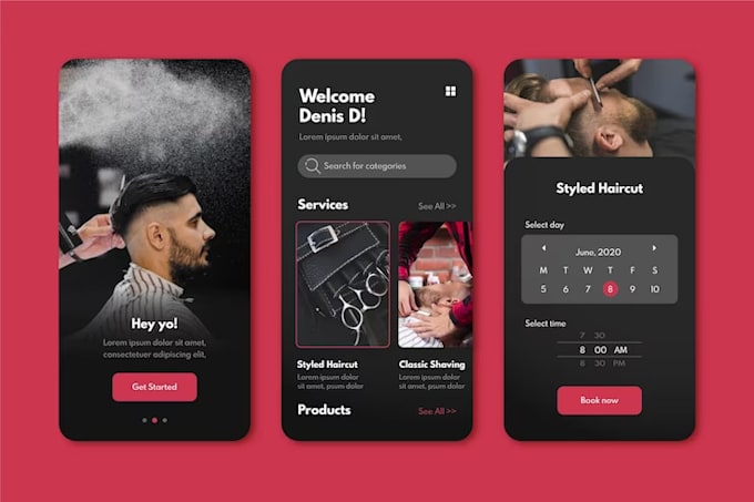 do barbershop website hair salon spa yoga beauty appointment booking website