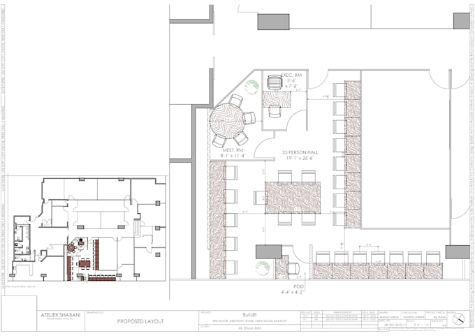 design a clean, functional 2d office layout plan