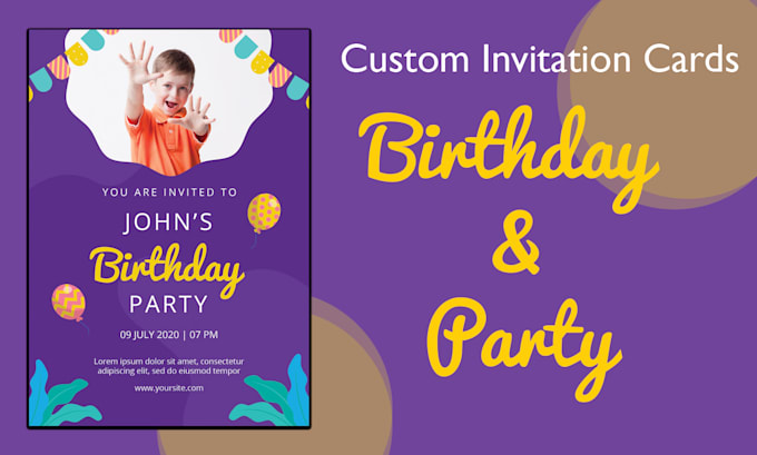design birthday, party invitations, and event flyers