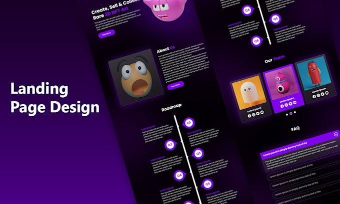 modern responsive website or landing page in figma, xd, or PSD