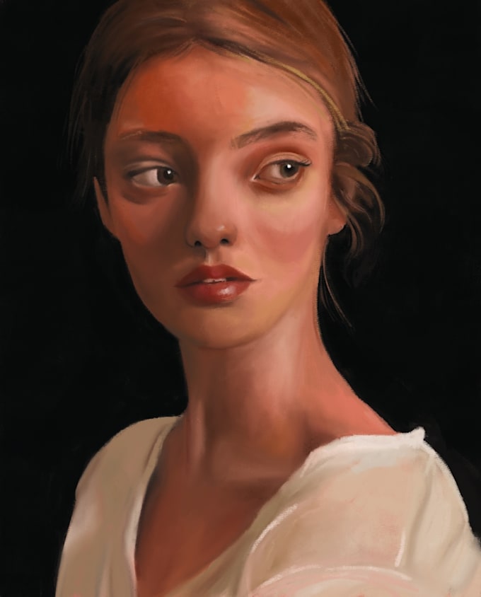 Draw realistic digital portrait painting for you by Tamaracurcic Fiverr