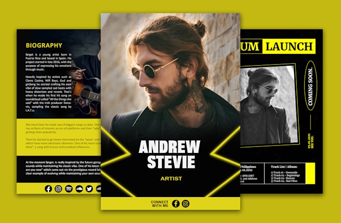 Design your industry standard press kit, media kit and epk by Hazel_hub ...