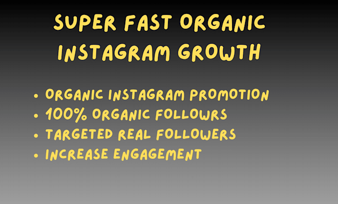 do super fast organic instagram growth