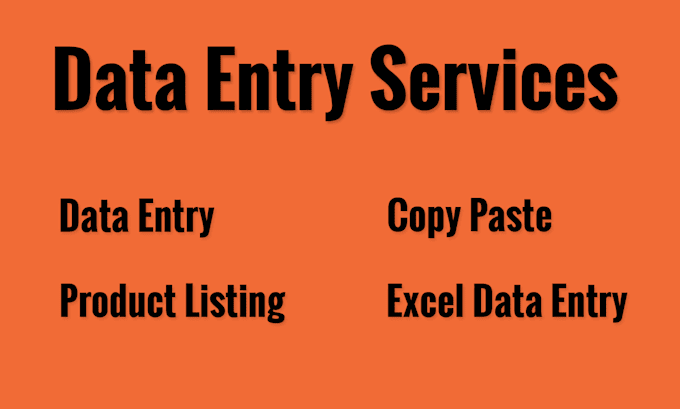 do data entry, copy paste, pdf to excel data entry typing work