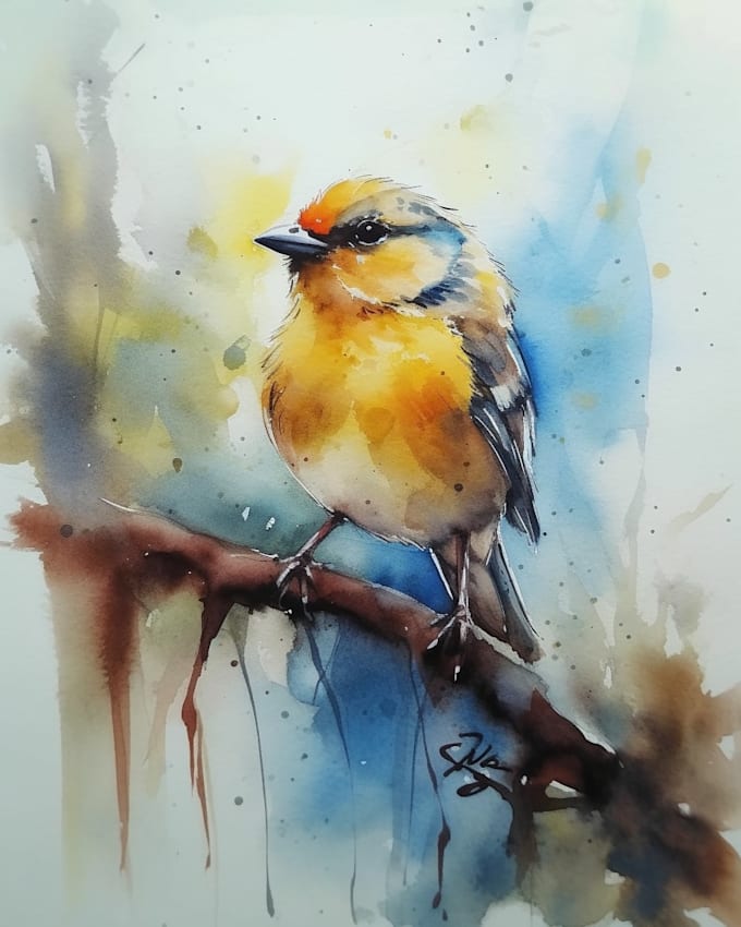 Make a watercolor painting album cover art by Weonyte867 Fiverr