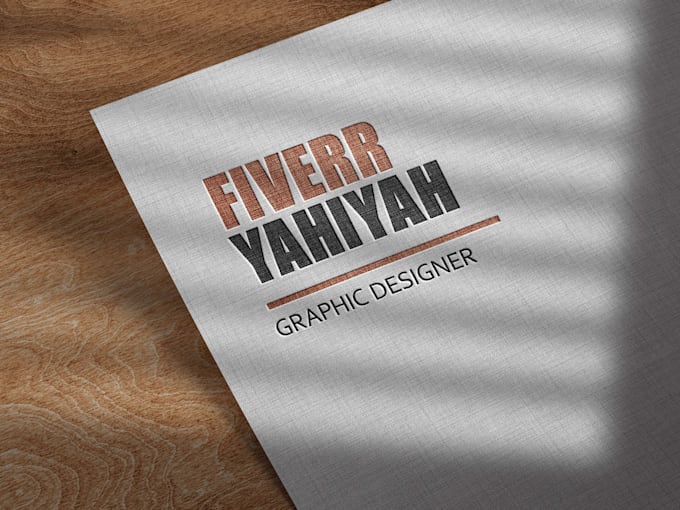do realistic interior branding logo mockup