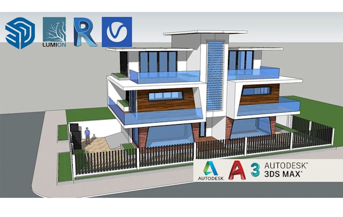 do 3d modelling and 3d renders on revit, lumion, twinmotion and sketchup