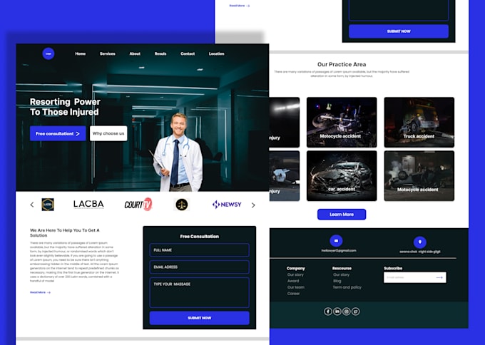 create website and landing page UX UI design