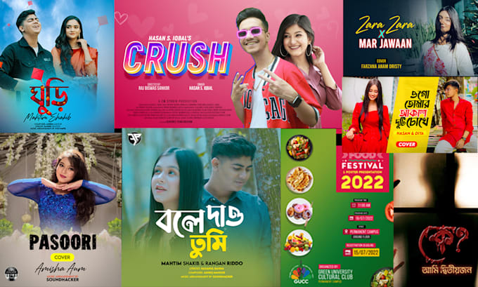 Do attractive thumbnail, album art, poster, channel art design for ...