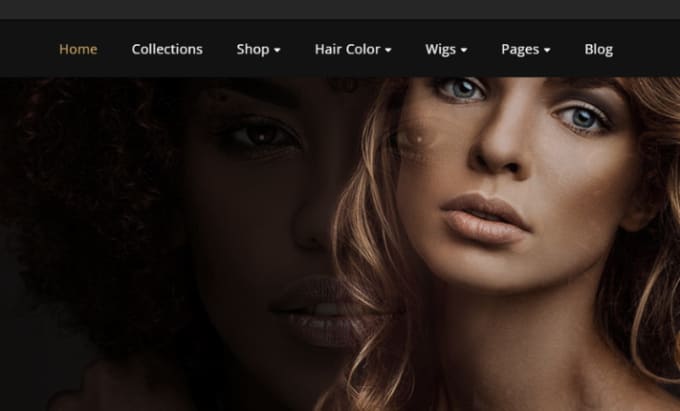 Design hair extension shopify store beauty salon spa website beauty