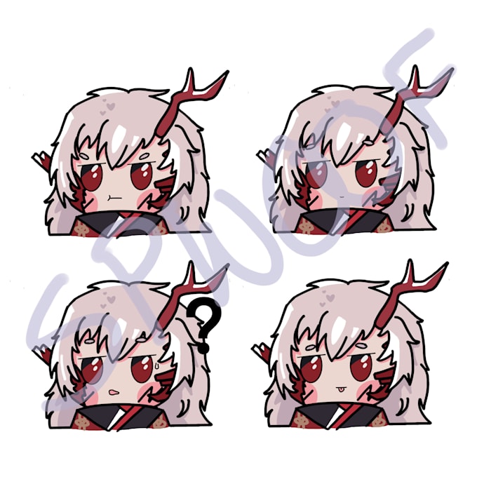 Make cute chibi stickers of your characters by Spwoofly Fiverr