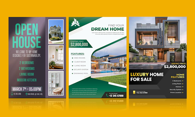 design professional real estate flyer and brochure