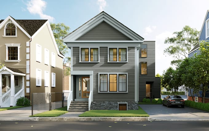 create render exterior, interior houses, apartment, building