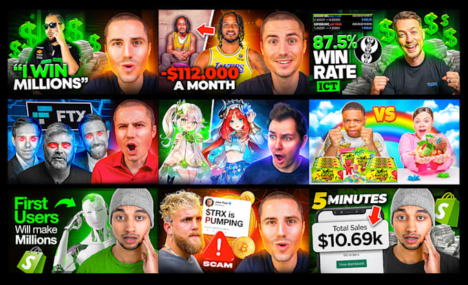 make professional youtube thumbnail designs in 1 hour