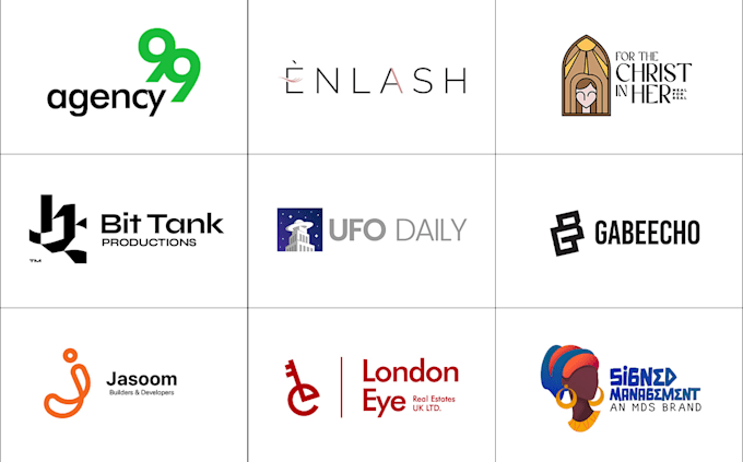 design a catchy modern logo for your brand