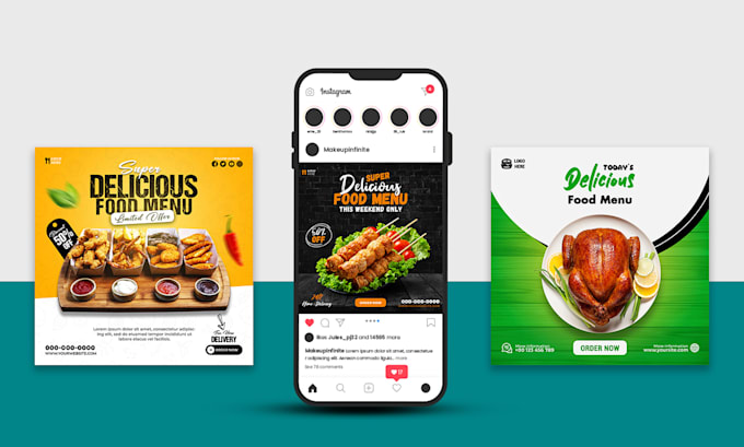 create unique social media posts, banners, ads design