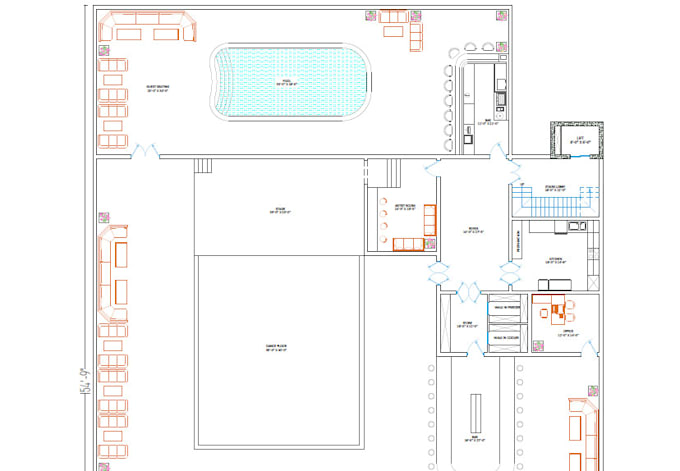draw redraw 2d architectural floor plans blueprint, autocad
