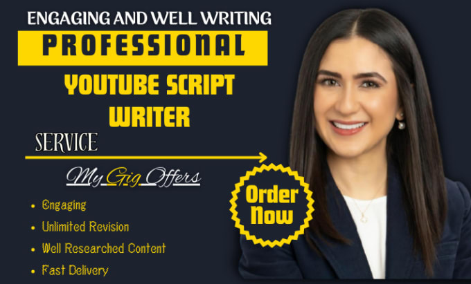 Be your youtube script writer, video script writing, script writing by