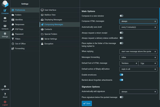 configure a simple and secure mail server