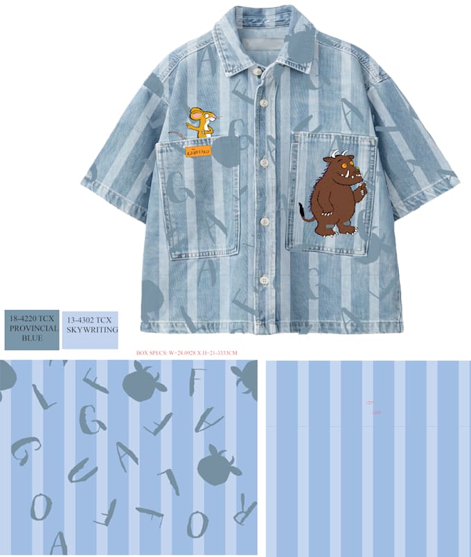 create professional seamless pattern and all over print for denim