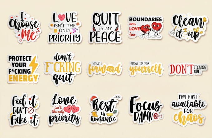 design typography stickers, custom planner stickers for etsy