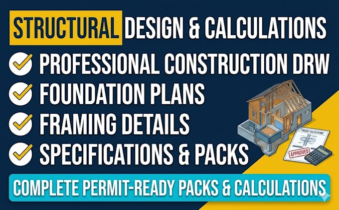 do structural design calculations and construction drawings