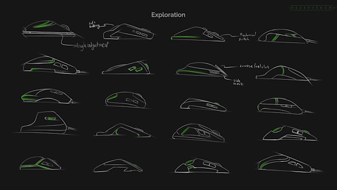 make industrial design sketches and ideations