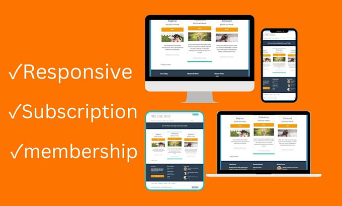 redesign subscription website membership website with wordpress