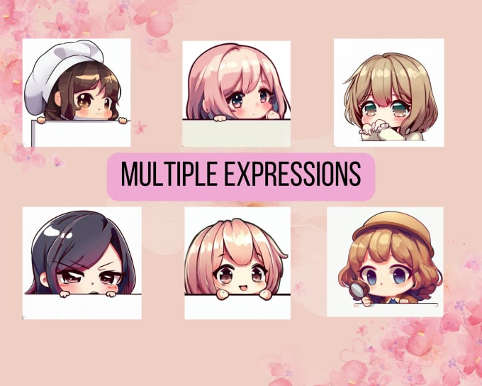 draw cute chibi peeking art or pfp for you
