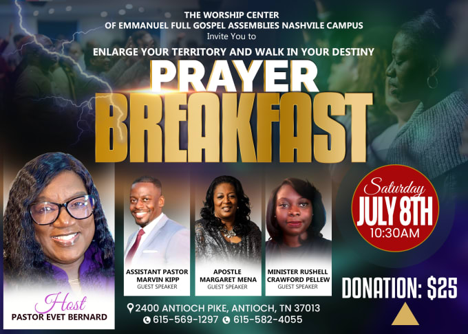 create an outstanding church event flyer design in 6 hours