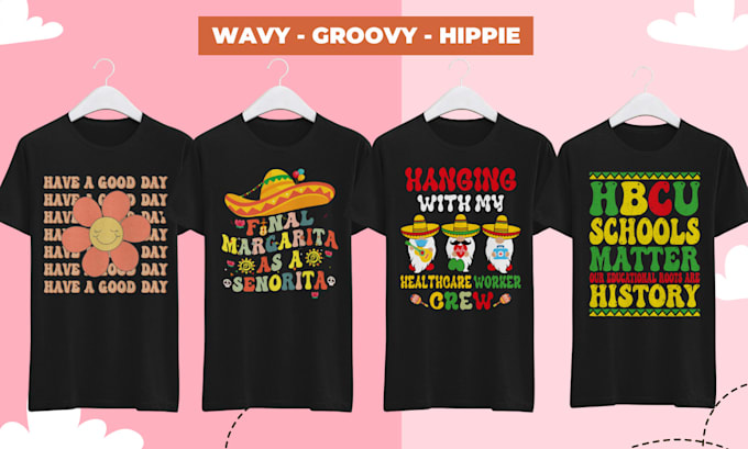 retro wavy groovy hippie 70s typography