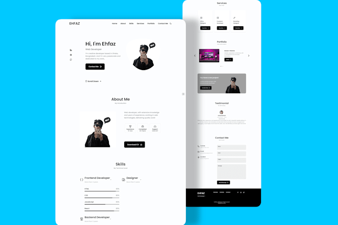 develop responsive portfolio website
