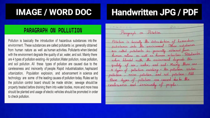 Handwrite or type any document, study notes or letter by