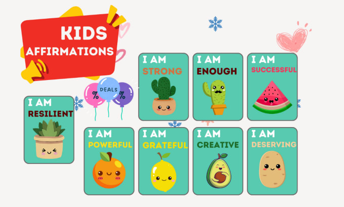 design kids affirmation cards