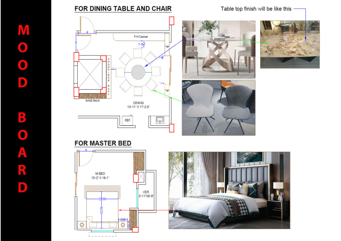 create interior design with mood board