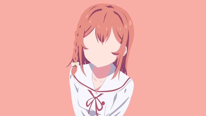 draw you an anime minimalist vector for graphic design, wallpaper, etc